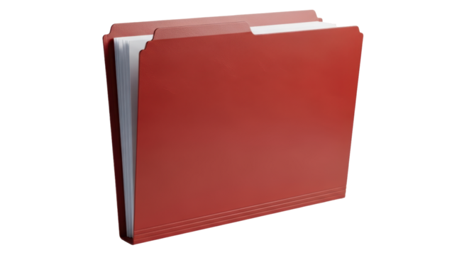Isolated Red File Folder