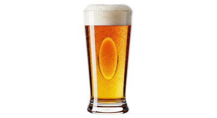 Isolated glass of beer