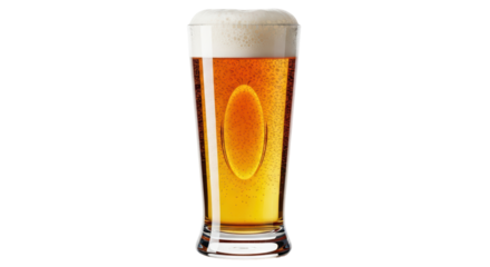 Isolated glass of beer