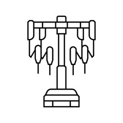 robotic surgery system healthcare innovation line icon vector illustration