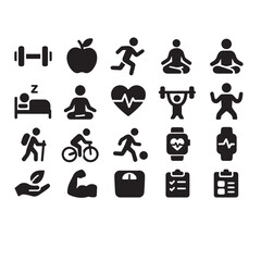 Healthy Lifestyle Icons