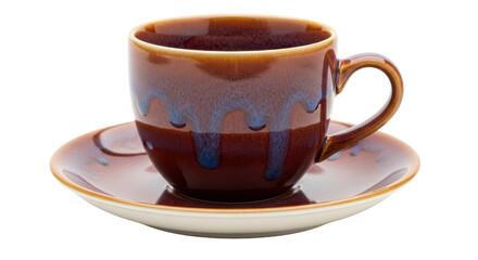Isolated Ceramic Tea Cup and Saucer