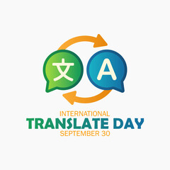 Vector graphic of International Translation Day ideal for International Translation Day celebration.