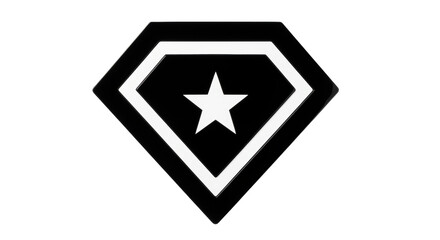 Isolated Star Diamond Badge