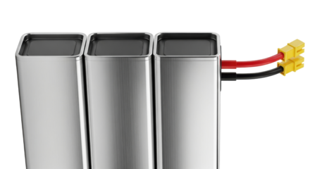 Power Cells: A close-up captures three modern power cells, meticulously arranged and radiating an air of technological advancement.