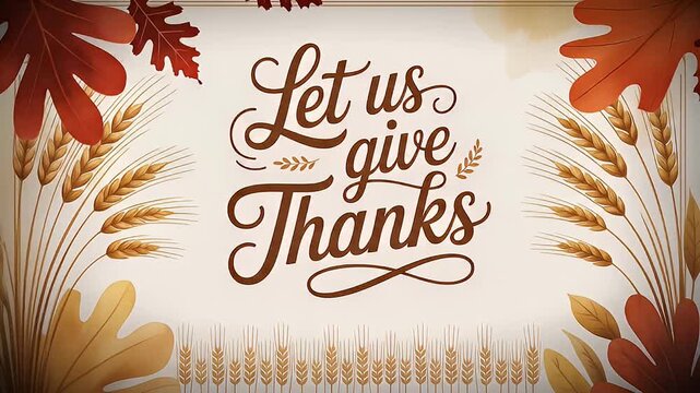 let us give thanks harvest illustration