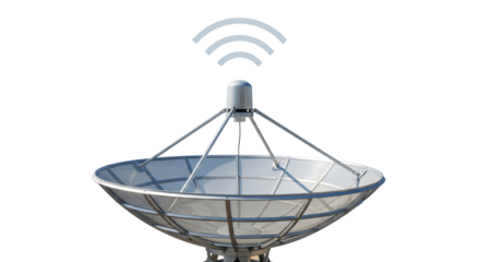 Isolated Satellite Dish Antenna