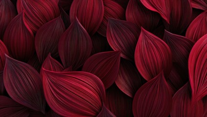 Deep crimson leaves in a textured pattern