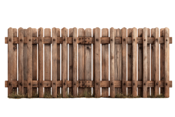 Rustic wooden fence stretches across the image