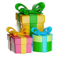 3D Stacked Gift Boxes Icon
