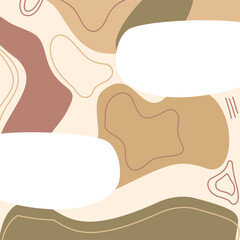 Abstract twibbon frame with pastel earthy tones and minimalist design, ideal for social media overlays and event campaigns.