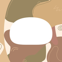 Abstract twibbon frame with pastel earthy tones and minimalist design, ideal for social media overlays and event campaigns.