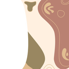 Abstract twibbon frame with pastel earthy tones and minimalist design, ideal for social media overlays and event campaigns.