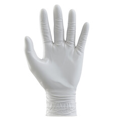 Obraz premium Realistic 3D Render of a White Medical Glove Isolated on a Clean Background for Healthcare Applications