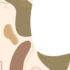 Collage of abstract shapes with a blank white circle. Suitable for graphic design projects, backgrounds, presentations, and modern artistic concepts.