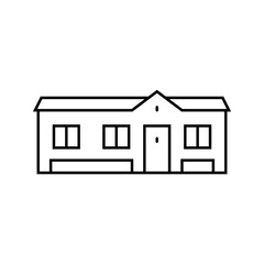 classic mobile home line icon vector illustration