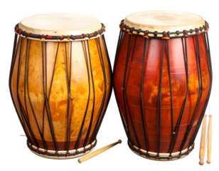 Dhol-Tasha Drum Set – Traditional Maharashtrian dhol and tasha drum set with drumstic
