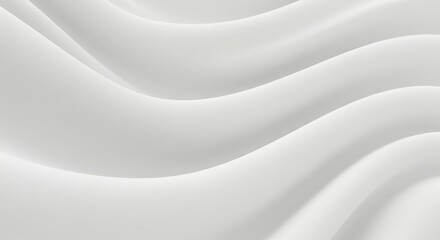 Elegant white background featuring smooth, flowing curves and gentle undulations, creating a clean abstract texture.