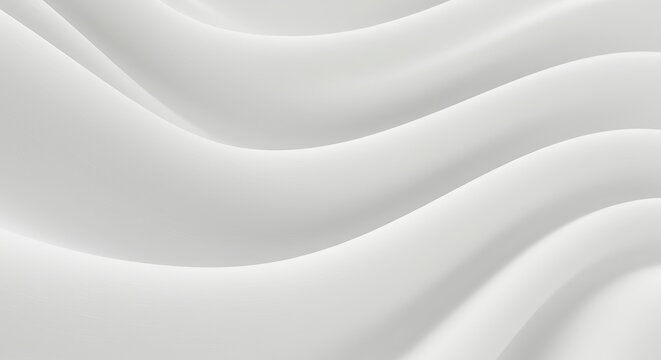 Elegant white background featuring smooth, flowing curves and gentle undulations, creating a clean abstract texture.