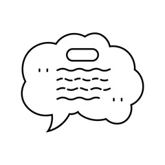 context bubble nlp line icon vector illustration
