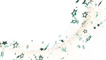 Sparkling teal stars on white. Perfect for celebrations, holidays, and more!