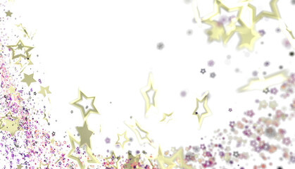 Sparkling gold stars and glitter on white. Perfect for holidays, celebrations, and more!