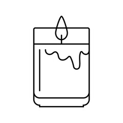 candle slow living line icon vector illustration