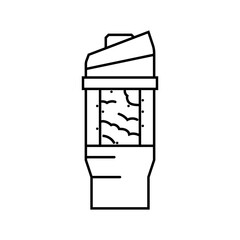 cereal cup meal drink line icon vector illustration