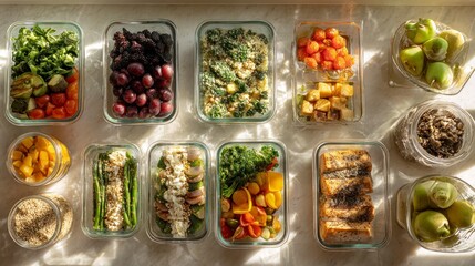 Prepared meals in glass containers