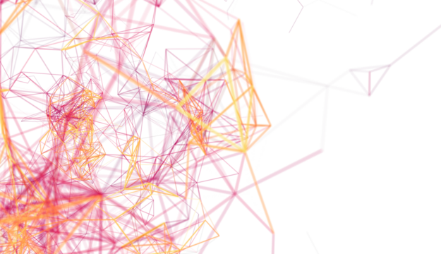 Modern abstract background with colorful connection lines. Ideal for technology, network, and communication concepts.