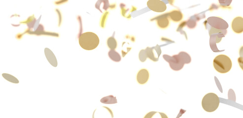 Abstract background of falling confetti. Perfect for celebration, party, and festive designs.