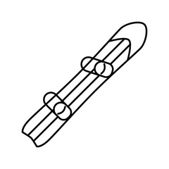 winter snowboard line icon vector illustration