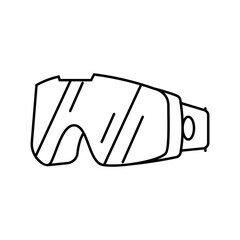 goggles snowboard line icon vector illustration