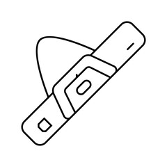 bag snowboard line icon vector illustration