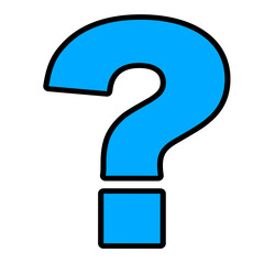 Fresh Cyan Question Mark Symbol Transparent PNG Illustration