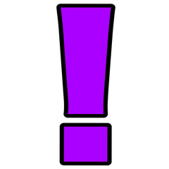 Purple Exclamation Mark – Mysterious and Elegant Transparent Symbol