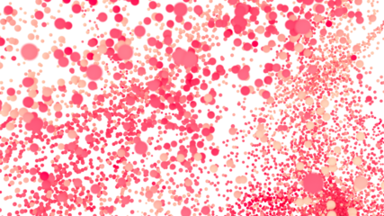 Abstract background with pink and red confetti circles. Perfect for celebrations, holidays, and festive designs.