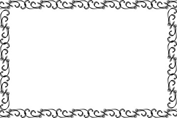 Simple Black Unique Frame, Border Frame, Photo Frame with White Background, Unique Style Frame, Unique Frame