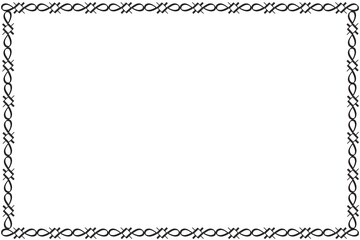 Simple Black Frame, Unique Border Frame, Unique Photo Frame with White Background, Unique Style Frame