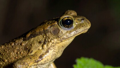 Obraz premium Close-up of a toad's head and body.
