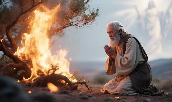 The Burning Bush, Moses Encounters God&rsquo;s Presence and Divine Calling