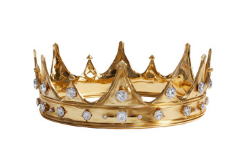 Golden crown with diamonds