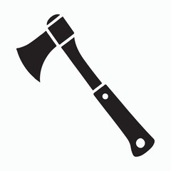 Black silhouette of a single handed axe