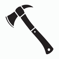 Black silhouette of a combination axe and hammer tool
