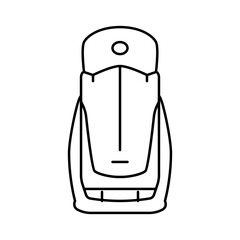 trekking hiking backpack line icon vector illustration