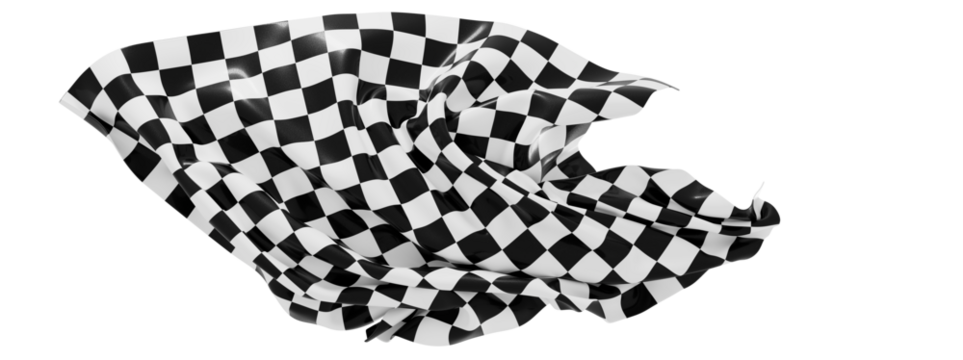 High-resolution image of a flowing checkered flag, perfect for backgrounds and design projects.