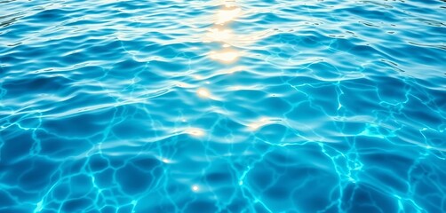 Obraz premium Subtle blue water ripples, sun-dappled surface texture, wave, light