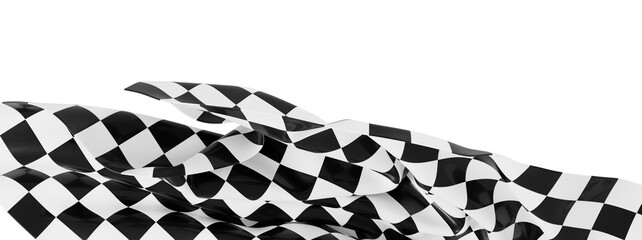 Fototapeta premium High-quality photo of a waving checkered flag. Perfect for sports, racing, and competition themes.