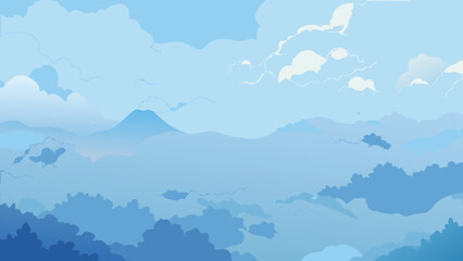 Abstract watercolor background with swirling blue and white hues, evoking a serene and calming atmosphere..eps