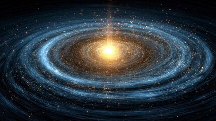 Spiral galaxy center illustration